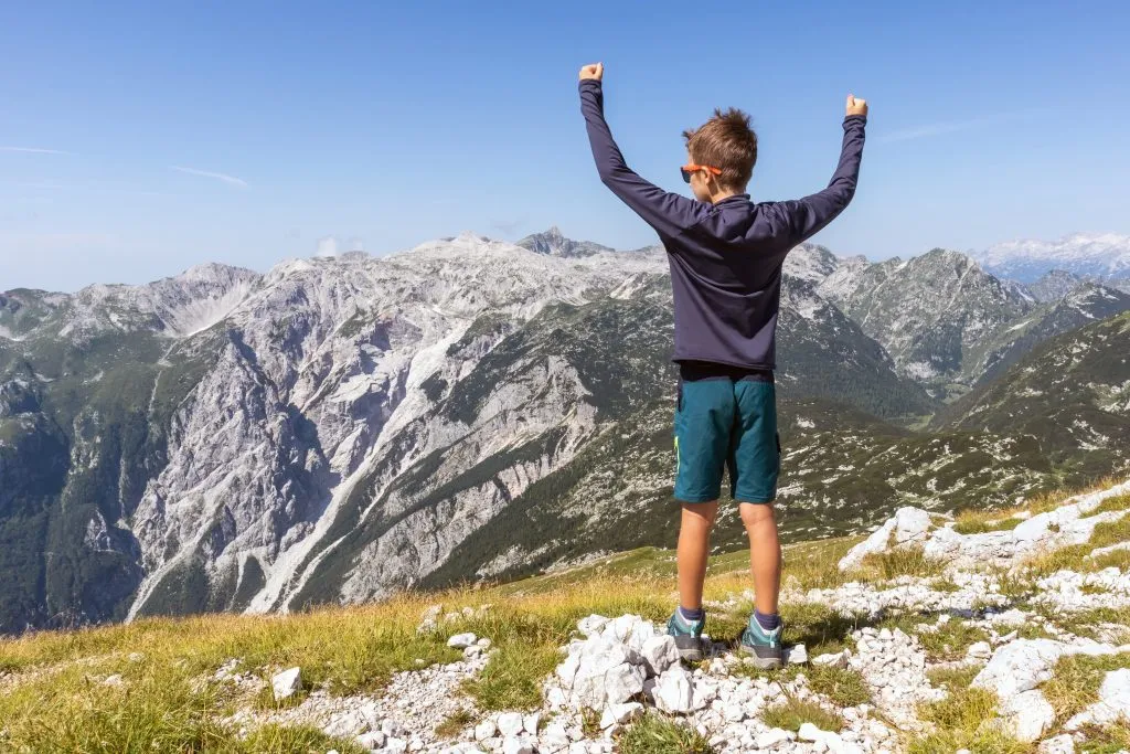 Young hiker in Julian Alps
