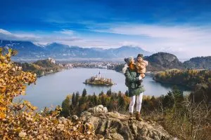Admire el lago Bled desde arriba